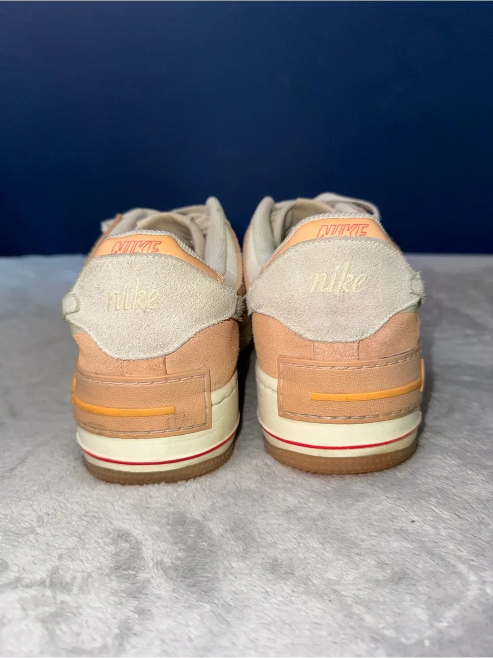 Mens Nike Air Force 1 AF1 Shadow Sisterhood Cashmere Peach & Cream